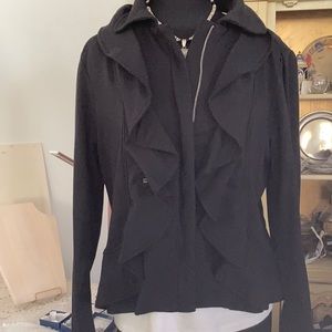 Style & Co. Black Ruffle Jacket Sz XL